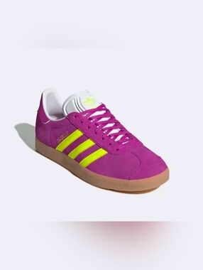 Adidas Originals Gazelle/Purple Burst Solar Yellow Women Sz 9 New In Box